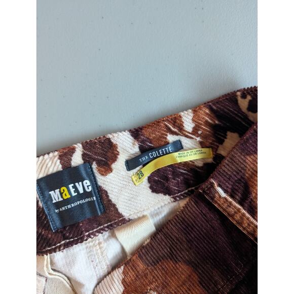 NWT Maeve The Colette Cropped Corduroy Wide Leg Pants Size 28 Cow #8F512 - Picture 9 of 11